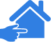 House and hand icon