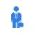 Man with briefcase icon